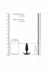 Анальная пробка для ношения Slim Butt Plug, 8,3 см, силикон, черный 