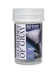 Лубрикант в виде двух шариков Hot Flowers 50 Tons Cinza с охлаждающим эффектом, масляная основа, 6 грамм