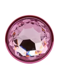 Розовая алюминиевая текстурная анальная пробка Small