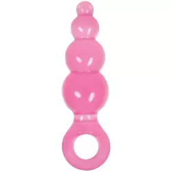 Анальная пробка с кольцом Jolie Ripples Large – розовая