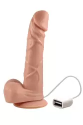 Вибро-реалистик с мошонкой на присоске RF 6,9 - телесный