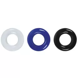 Набор из трех колец на пенис Renegade Stamina Rings – разноцветные