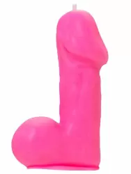 Оригинальная свеча Pecado BDSM «Пенис средний», 8,5 см, розовая