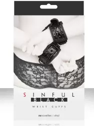 Наручники соединенные цепью Sinful Wrist Cuffs – черные