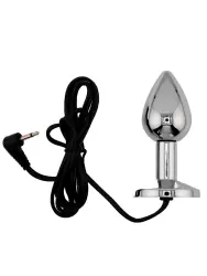 Алюминиевая анальная пробка с электростимуляцией