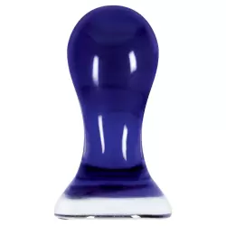 Анальный стимулятор Crystal Pops Large из стекла – синий