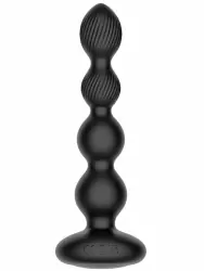 Анальная вибровтулка Nexus Tornado Beaded Probe с функцией вращения, 15 см, черная
