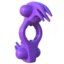 Эрекционное кольцо Wonderful Wabbit с вибрацией – фиолетовый