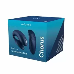 Сенсорный вибратор для пар We-Vibe Chorus Cosmic Blue, с пультом Д/У, 7,8 см, силикон, синий