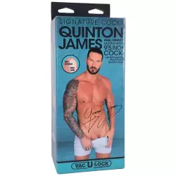 Фаллоимитатор с мошонкой на съемной присоске Quinton James Signature Cocks