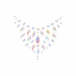 Декоративное украшение (камни) на клеевой основе Body Jewelry Stickers - Chest - Glow in the Dark 