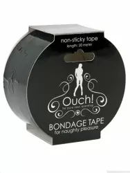 БДСМ-лента для фиксации Shots toys Bondage Tape, черная, 20 метров