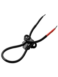 Эрекционное лассо MYSTIM HEAVENLY HENRY, с электростимуляцией, 12 см, силикон, черный