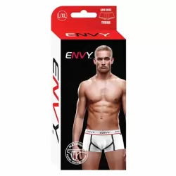 Трусы-хипсы мужские с логотипом, белые, L/XL