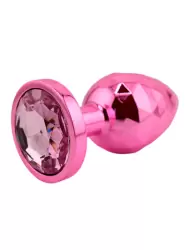 Розовая алюминиевая текстурная анальная пробка Large