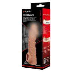 Насадка реалистик на фаллос, с пупырышками и отверстием для мошонки EXTREME SLEEVE RES.002 LARGE