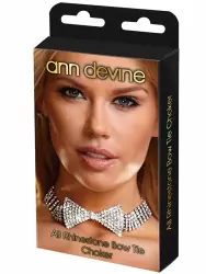 Ожерелье-бабочка Ann Devine - All Rhinestone Bow Tie Choker из кристаллов – серебристый