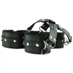 Бондаж Cumfy Hogtie крестообразный – черный	