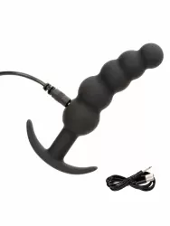 Анальная виброёлочка California Exotic Novelties Boundless Vibrating X5 Beaded Plug, для ношения, 10 режимов, 5 шариков, силикон
