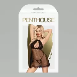 Пеньюар (мини-платье) Libido boost black (L/XL)  в комплекте с трусиками.