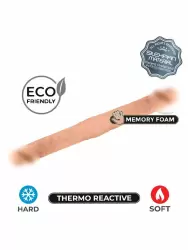 Реалистичный фаллоимитатор SILEXD Model 1, двусторонний, 38,5 см, силикон, телесный