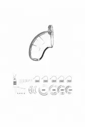 Мужской пояс верности Cock Cage Model 13 Chastity 2.5 (прозрачный)