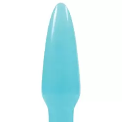 Миниатюрная анальная пробка Firefly Pleasure Plug - Mini светящаяся в темноте – голубой