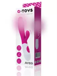 Изящный вибратор с клиторальным лепестком и стимуляцией точки G TOYFA A-Toys Area – розовый