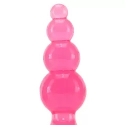 Анальная пробка с кольцом Jolie Ripples Large – розовая