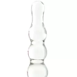 Анальная елочка из стекла Crystal Ripples – прозрачная