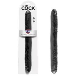 Фаллоимитатор двухголовый 16 Thick Double Dildo толстый – черный