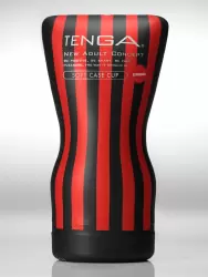 Нереалистичный мастурбатор Tenga Soft Case Cup Strong, 15,5 см, ТПЭ, красно-черный