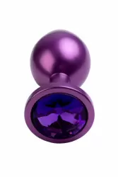 Легкая металлическая анальная пробка TOYFA Metal с кристаллом - в ассортименте