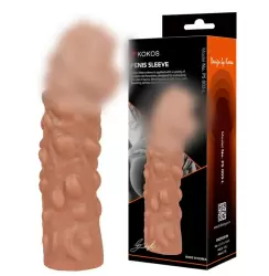 Реалистичная насадка на пенис с бугорками, Kokos, размер L