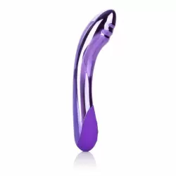 Изогнутый вибратор DazzLED Vibrance с пульсирующей светодиодной подсветкой - фиолетовый