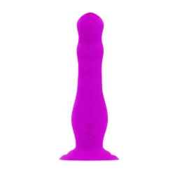 Перезаряжаемый анально-вагинальный вибромассажер Moving на присоске – пурпурный