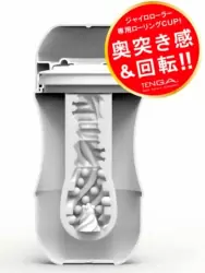 Нереалистичный мастурбатор Tenga Rolling Gyro Roller Cup Gentle, 15,5 см, ТПЭ, белый