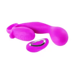 Оригинальный вибромассажер для двойной стимуляции Bowen с дистанционным пультом – розовый
