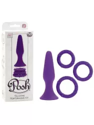 Набор эрекционных колец и анальная пробка Posh фиолетовые