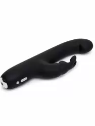 Изогнутый вибратор-кролик Happy Rabbit Slimline G-Spot, 15 режимов, 24,1 см, черный