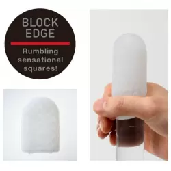 Карманный мастурбатор Tenga Block Edge – белый