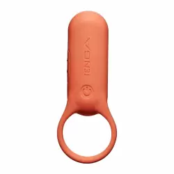 Эрекционное кольцо Tenga paiRING+ с усиленной вибрацией, коралл