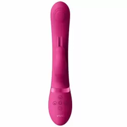Изогнутый вибратор-кролик May - Pulse-Wave & C-spot & G-Spot Rabbit , 22 см, 10 скоростей, силикон, розовый