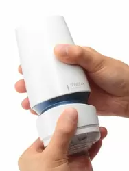 Инновационный вакуумный мастурбатор Tenga Aero Cobalt Ring. 10 уровней контроля всасывания, АБС/эластомер/силикон