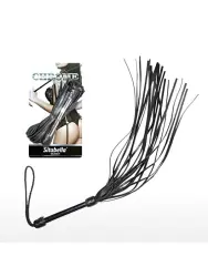 Кожаная плеть Sitabella Chrome Collection – черный с серебристым