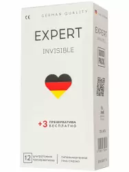 Оригинальные презервативы EXPERT Invisible, ультратонкие, 18 см, 15 шт. в уп.