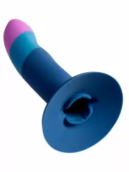 Изогнутый фаллоимитатор Romp Piccolo, 14 см, силикон, синий