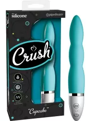Водонепроницаемый вибромассажер Cupcake рельефный – голубой