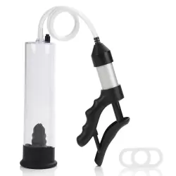 Вакуумная помпа Quick Draw с эрекционным кольцом – прозрачный