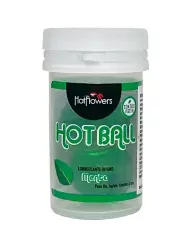 Лубрикант в виде двух шариков Hot Flowers Aromatic Hot Ball, масляная основа, мята, 6 грамм